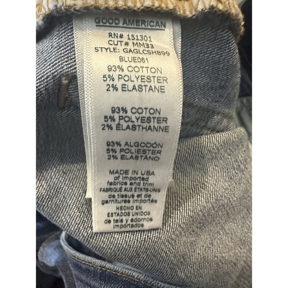 Good American Good Legs High Rise Split Hem Crop Skinny Jeans Womens Size 6 / 28 - Picture 8 of 13